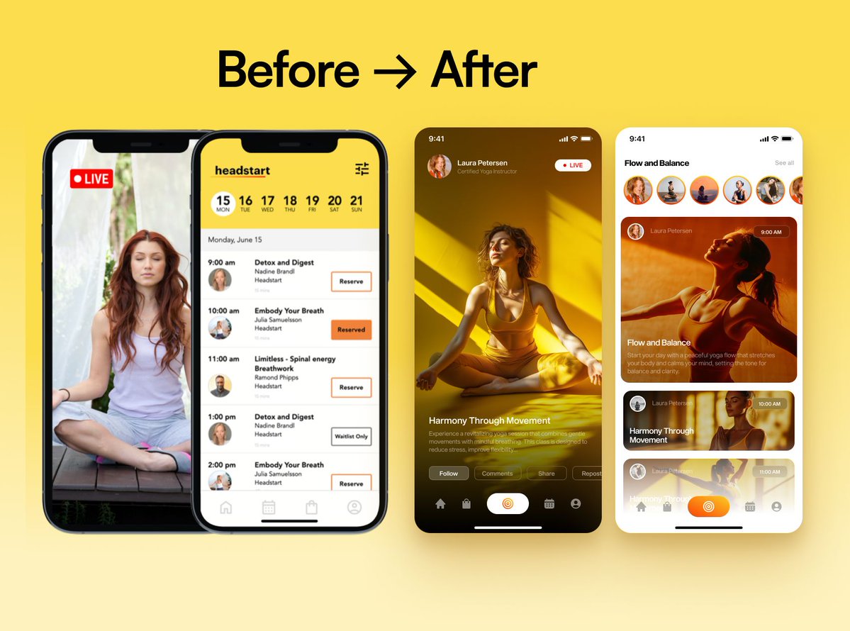 Before → After

Made the app feel less like a spreadsheet, more like a real flow session.