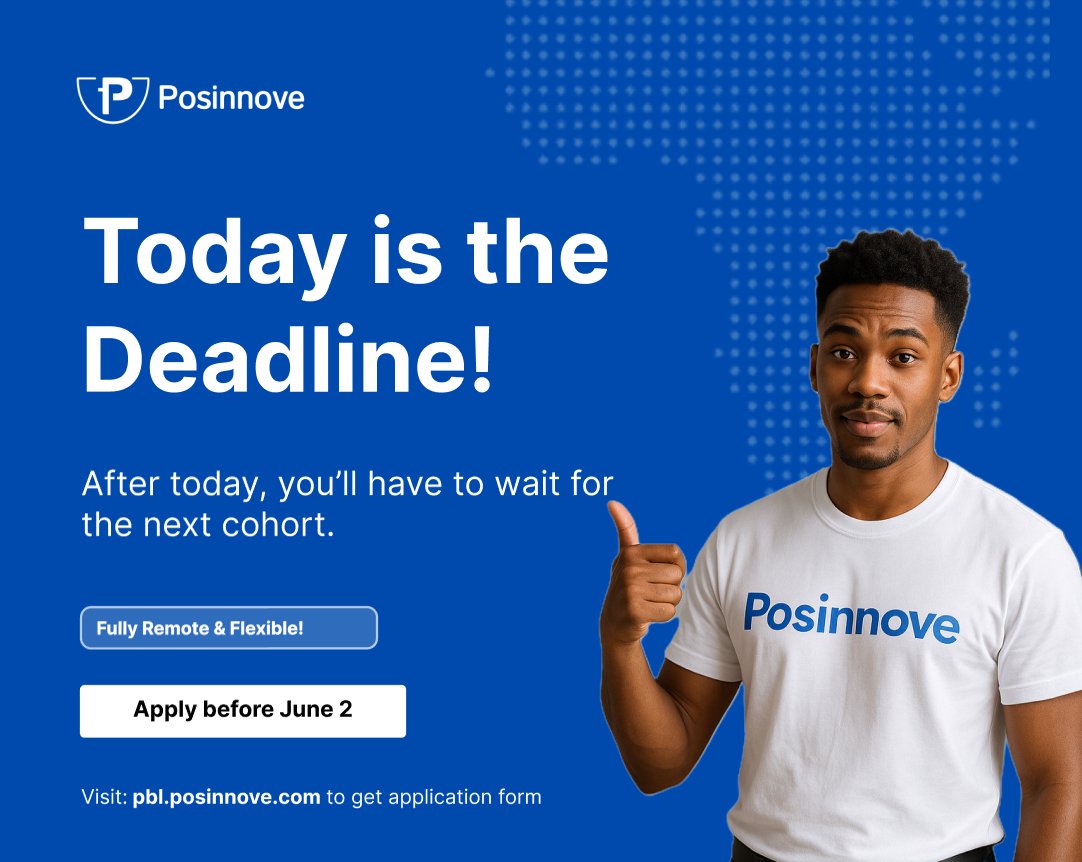 posinnove's tweet photo. Today is the Deadline!

If you’ve been thinking about joining our PBL (Project-Based Learning) program, this is your last chance!

📌 After today, you’ll have to wait for the next cohort.

👉 https://t.co/prv0QuhuJ5 https://t.co/jT9Q4150QM