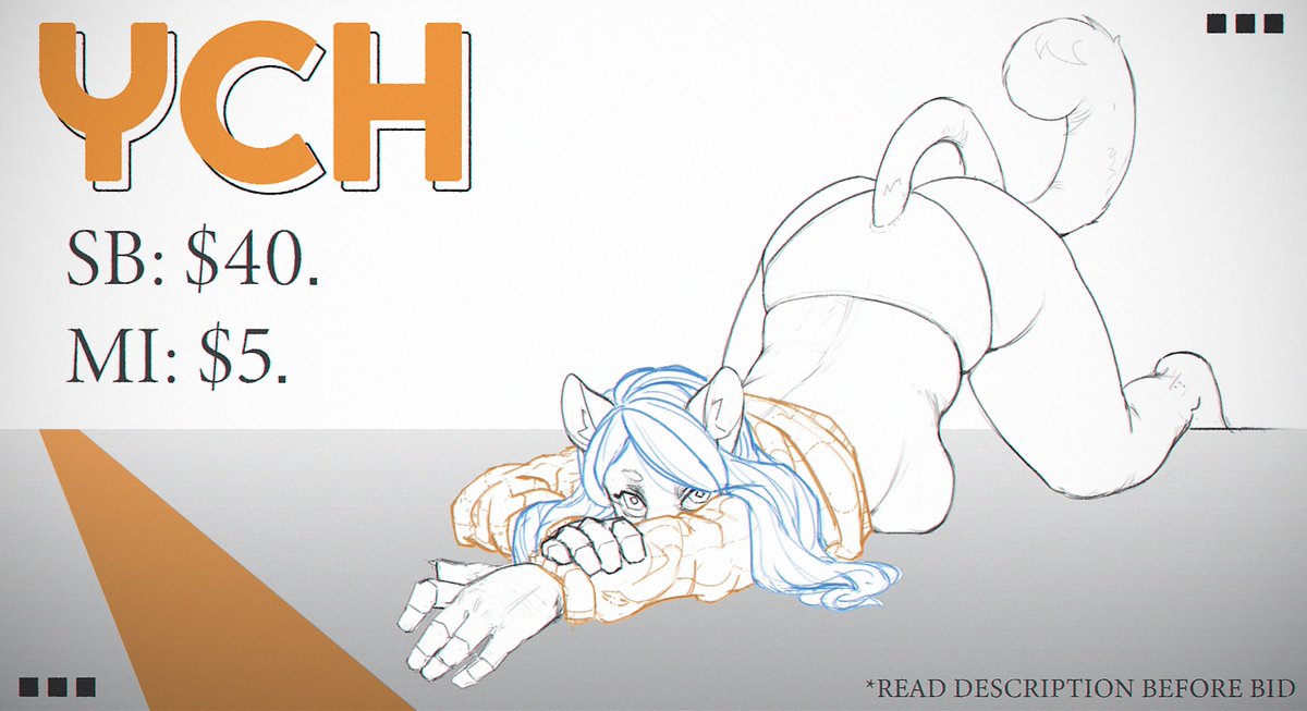 New Experimental YCH | OPEN

SB - $40
MI - $5
AB - $300

Bid, information and T.O.S. here:
furaffinity.net/view/61090014/