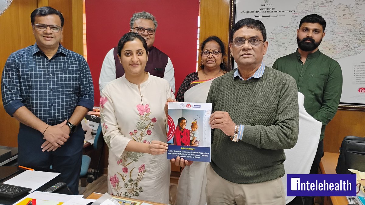 Intelehealth (@intelehealthorg) on Twitter photo We are very glad to share that we have just brought out two reports with the Govt of #Odisha <a href="/HFWOdisha/">H & FW Dept Odisha</a> <a href="/nhmodisha/">NHM Odisha</a> <a href="/DhsOdisha/">DHS ODISHA</a>- the Facility Readiness Assessment and Provider Preparedness and the Client Satisfaction Survey of the #eSanjeevani Telemedicine Services in Odisha. (1/5) We are very glad to share that we have just brought out two reports with the Govt of #Odisha <a href="/HFWOdisha/">H & FW Dept Odisha</a> <a href="/nhmodisha/">NHM Odisha</a> <a href="/DhsOdisha/">DHS ODISHA</a>- the Facility Readiness Assessment and Provider Preparedness and the Client Satisfaction Survey of the #eSanjeevani Telemedicine Services in Odisha. (1/5)
