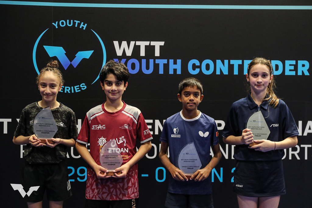 لقطات من تتويج بطلنا الواعد #ربيعة_الكواري بالمركز الأول في فئة تحت 11 سنة ببطولة كوسوفو الدولية لكرة الطاولة .. ضمن سلسلة بطولات wtt كونتندر للشباب 🏆🥇🏓

#الاتحاد_القطري_لكرة_الطاولة