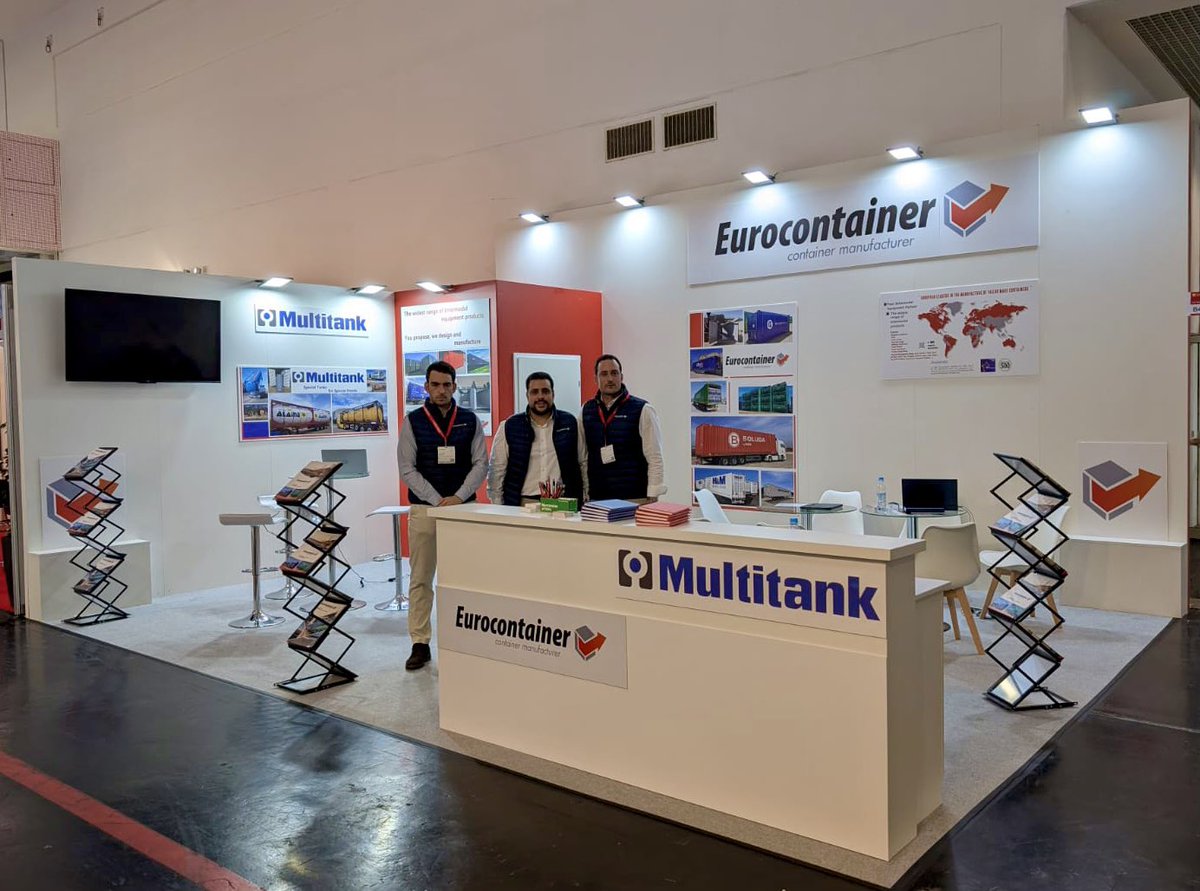 Eurocontainer's tweet photo. We are here! We start 𝗧𝗿𝗮𝗻𝘀𝗽𝗼𝗿𝘁 𝗟𝗼𝗴𝗶𝘀𝘁𝗶𝗰 𝟮𝟬𝟮𝟱.

From today until Thursday 5 June our expert team will be at your service.

Visit us and discover the widest range of Intermodal equipment products.

📍Hall B4, 438

#Eurocontainer
#Multitank 
#TransportLogistic https://t.co/5fqiReAYPG