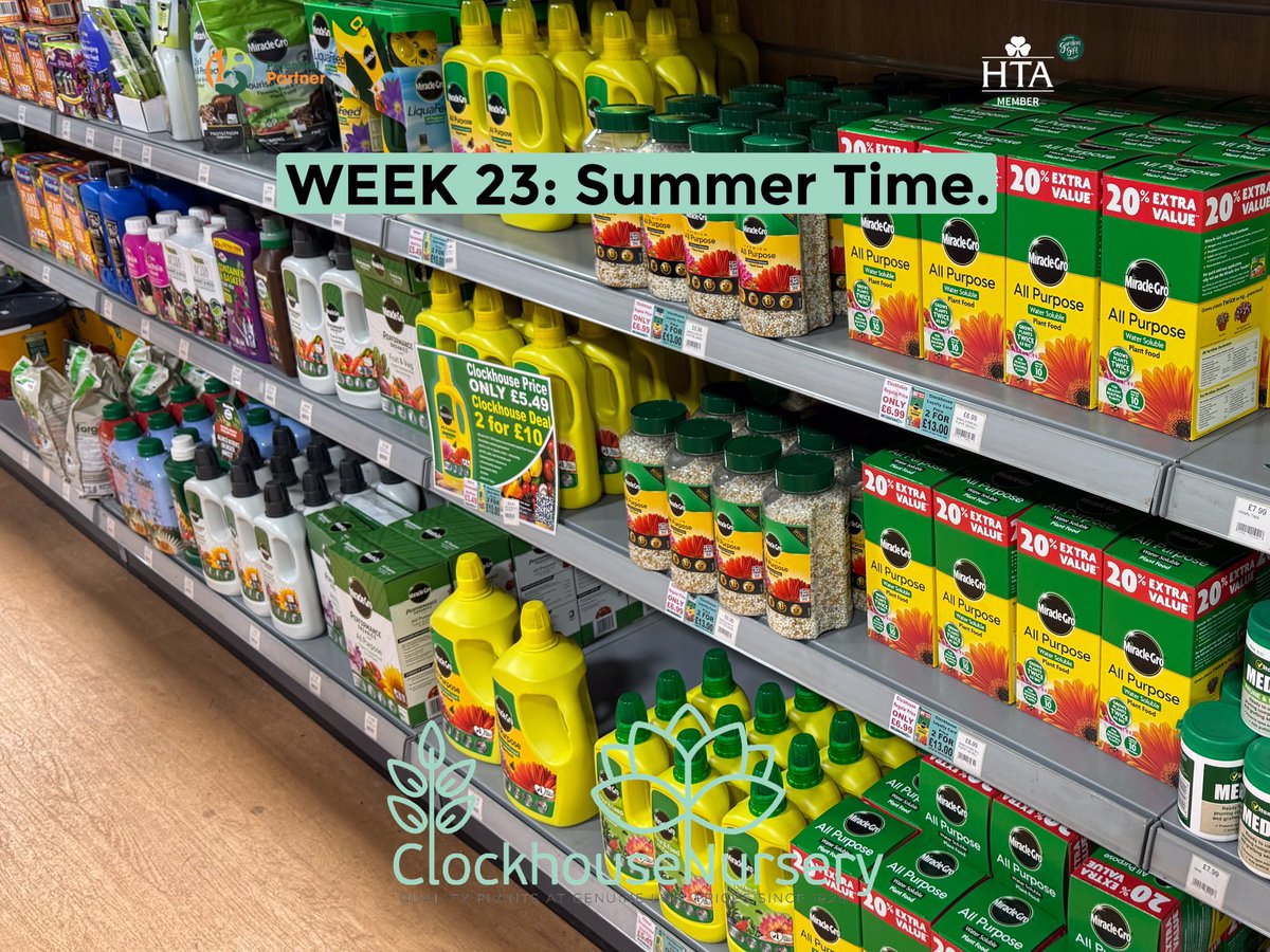 WEEK 23: Summer Time.

Good morning #gardeners. It’s summer time. Yes June, the first of the summer months, has crept under the door. We barely noticed as the weather has been very ‘summery’ for weeks now. So… with it being summer, why have we chosen a cover photo of #plant feed