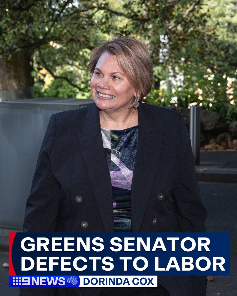 Greens senator Dorinda Cox has quit the minor party to join Labor in a shock defection, less than a month after the federal election. #9News

READ MORE: nine.social/XXA