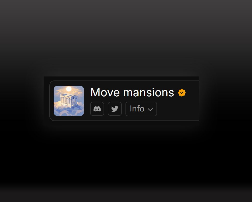 move_mansions's tweet image. MOVE MANSIONS NOW OFFICIALLY VERIFIED ON @tradeportxyz ☑️
FCFS MINT IN 4.5 HOURS 🙌