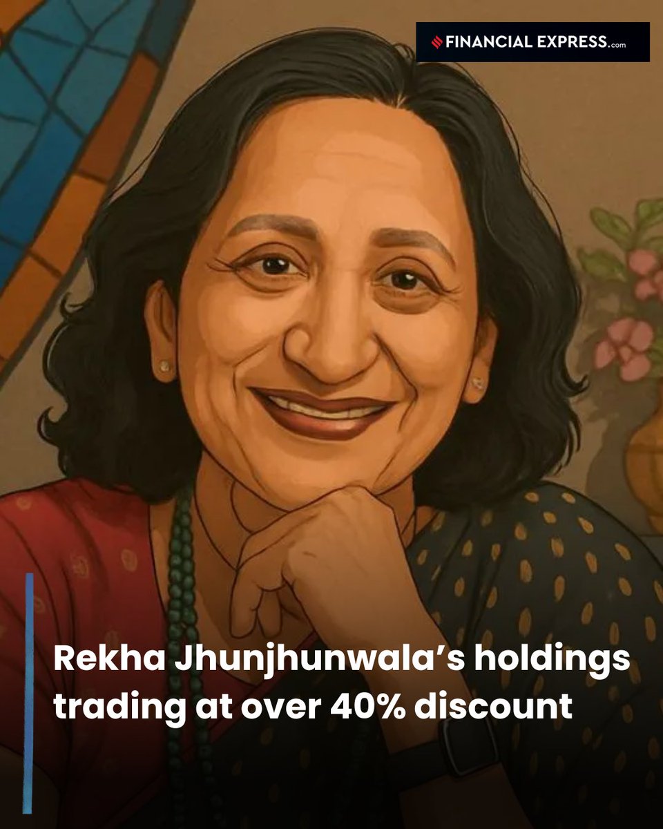 FinancialXpress's tweet photo. #RekhaJhunjhunwala, ace investor and wife of the late #RakeshJhunjhunwala, both need no introduction. They both can very well be called #WarrenBuffetts of India. With a portfolio of worth over Rs 41,000 cr, Rekha Jhunjhunwala has proved her stock picking skills repeatedly. And now, 2 of her favourite stocks are trading at 40% discount.
Read more- https://t.co/nyGyBryAqp
#Stocks #StockInsights #Market #Trading #Investment