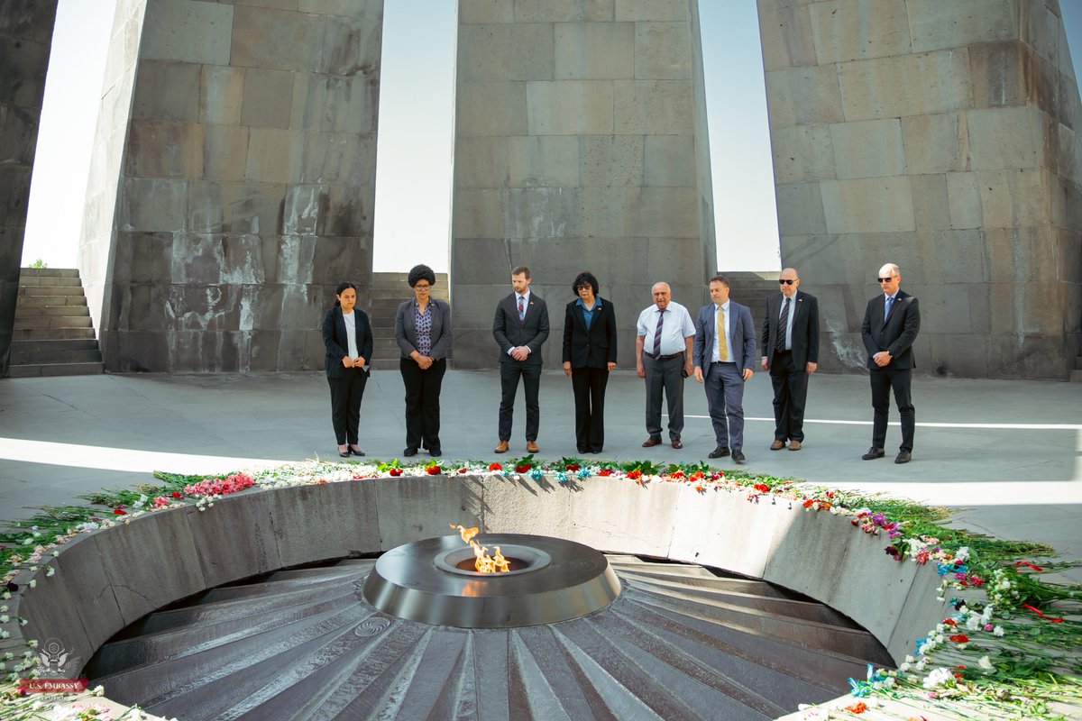 US Embassy, Armenia (@usembarmenia) on Twitter photo Deputy Assistant Secretary for International Nuclear Policy and Cooperation Aleshia Duncan, leading a delegation from the U.S. Department of Energy, visited the Tsitsernakaberd Memorial to honor the memory of the victims and lay flowers at the eternal flame.
<a href="/ENERGY/">U.S. Department of Energy</a> Deputy Assistant Secretary for International Nuclear Policy and Cooperation Aleshia Duncan, leading a delegation from the U.S. Department of Energy, visited the Tsitsernakaberd Memorial to honor the memory of the victims and lay flowers at the eternal flame.
<a href="/ENERGY/">U.S. Department of Energy</a>