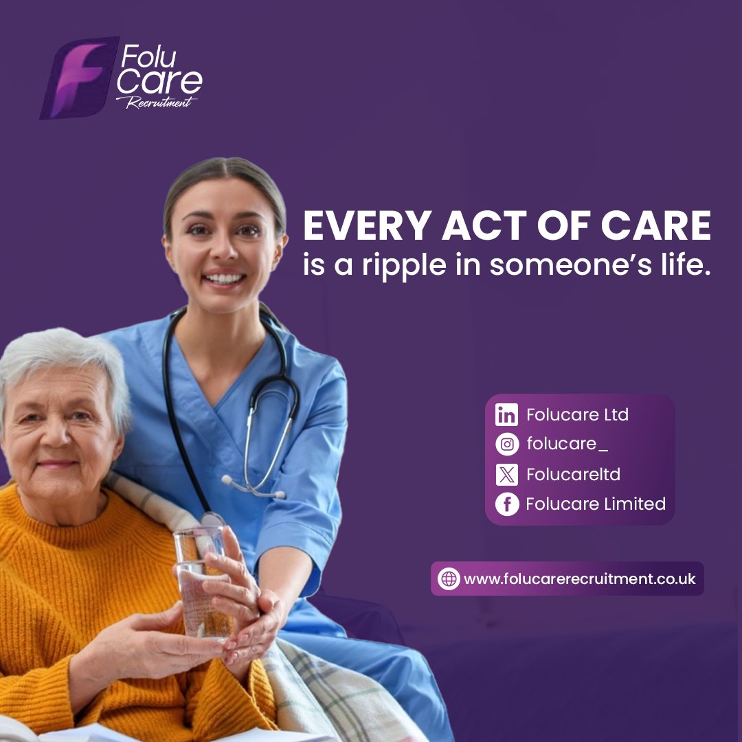 FolucareLtd's tweet photo. Every act of care sends a ripple into someone’s life.
Even the smallest moments matter more than you know. 💛
#FolucareRecruitment #CareWithHeart #EverydayCare #HealthcareUK #CareProfessionals https://t.co/bL5bJ5tbNe