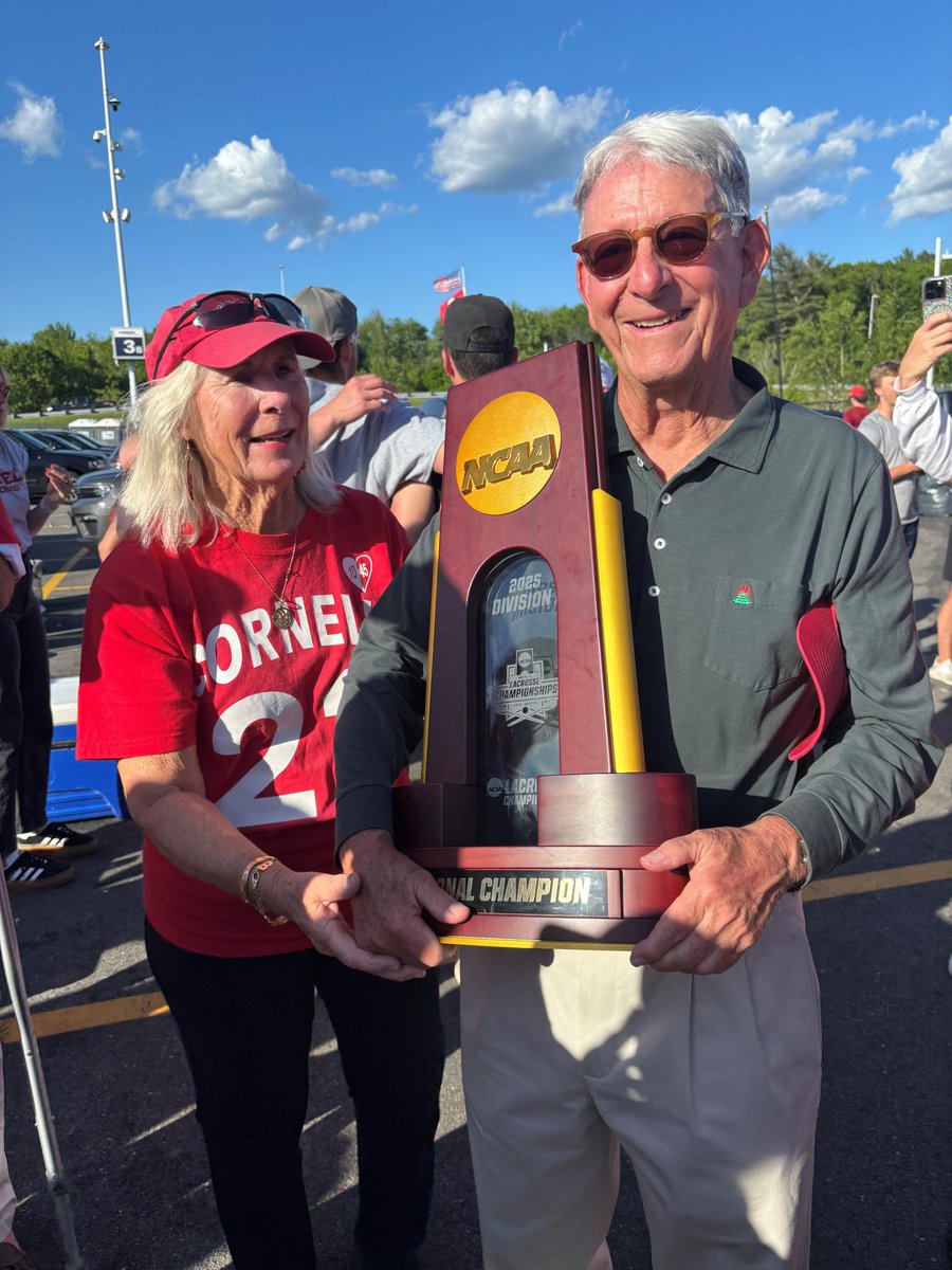George – thanks for continuing to inspire the Landon and Cornell communities.
Congrats to Cornell lacrosse on winning the 2025 National Championship.
Delighted that Mario and Deborah (and family) witnessed the championship in person. <a href="/CornellLacrosse/">Big Red Lacrosse</a>