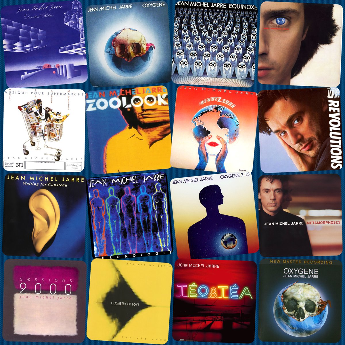 ejpf04's tweet photo. @HoffmanEnrique @Mikehomeseller @TiaColita
#Jun2
Efemérides junio 2 🧵
Discografía del día:
Jean-Michel Jarre
1972 Deserted Palace
1976 Oxygène
1978 Équinoxe
1981 Les Chants magnétiques / Magnetic Fields
1983 Musique pour supermarché / Music for Supermarkets
1984 Zoolook https://t.co/Bz3bPwFRFt