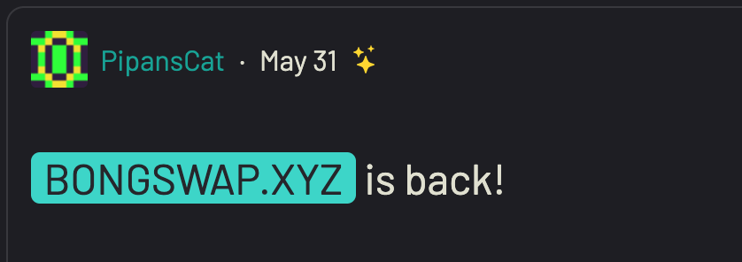 BongSwap tweet media