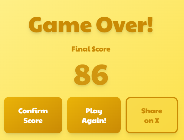 grahamkoxon's tweet photo. I just scored 86 points in Coin Craze by @SuccinctLabs 🪙🪙🪙! Can you beat my score? #SuccinctStars 

HOW SMART AM I??🤓 https://t.co/PzMbvETGDO