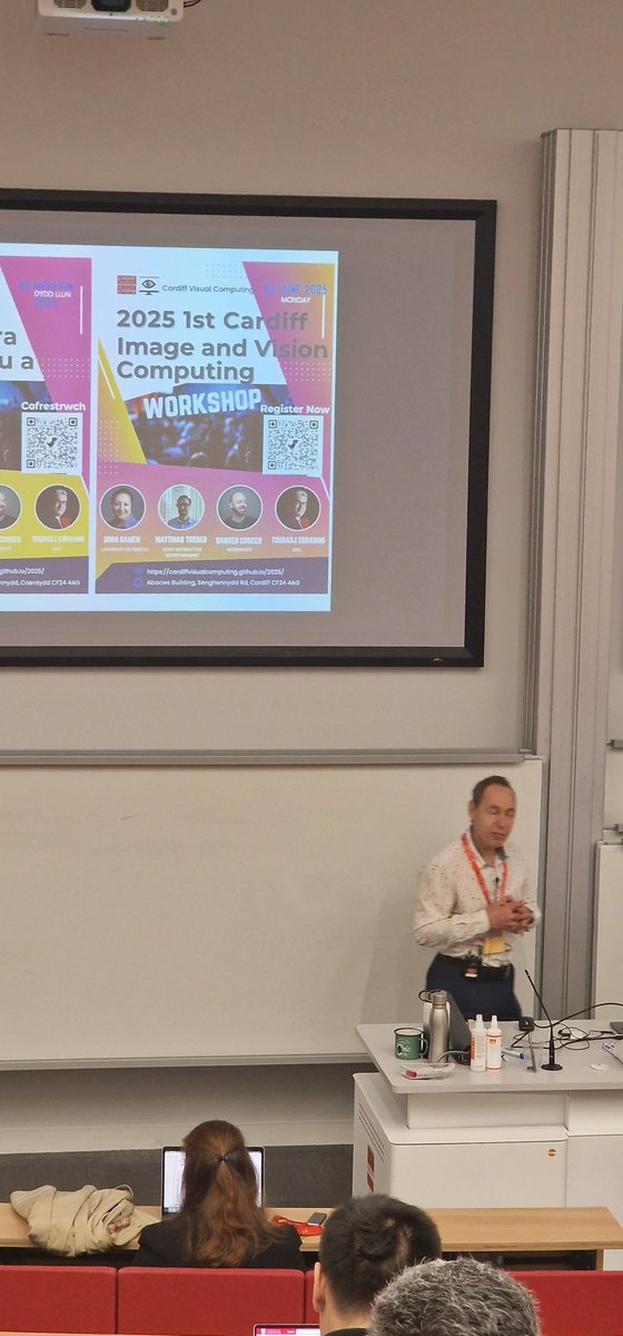 1st Cardiff Image and Vision Computing Workshop is happening now. Our Section Lead Prof Rosin gave short intro. #visualcomputing #MachineLearning #AI