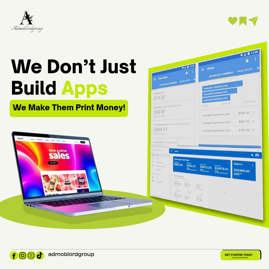 Admoblord's tweet photo. "Transforming ideas into profitable realities. Our expertise goes beyond building apps - we craft revenue-generating experiences that drive business growth and deliver tangible results." https://t.co/KYrso8B8BG