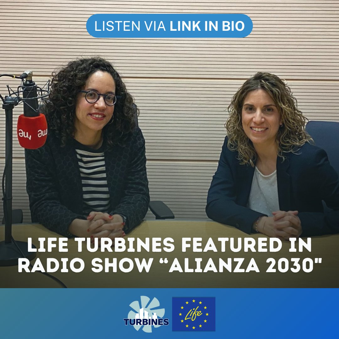 We're thrilled to share that LIFE TURBINES was dedicated a program on <a href="/rne/">Radio Nacional</a>'s "Alianza 2030"! 🎙️

Our technical coordinator, María Pedro-Monzonís of @globalomnium, discussed our innovative approach and our nomination for #EUSEW2025 💧

Tune in with the link in our bio!