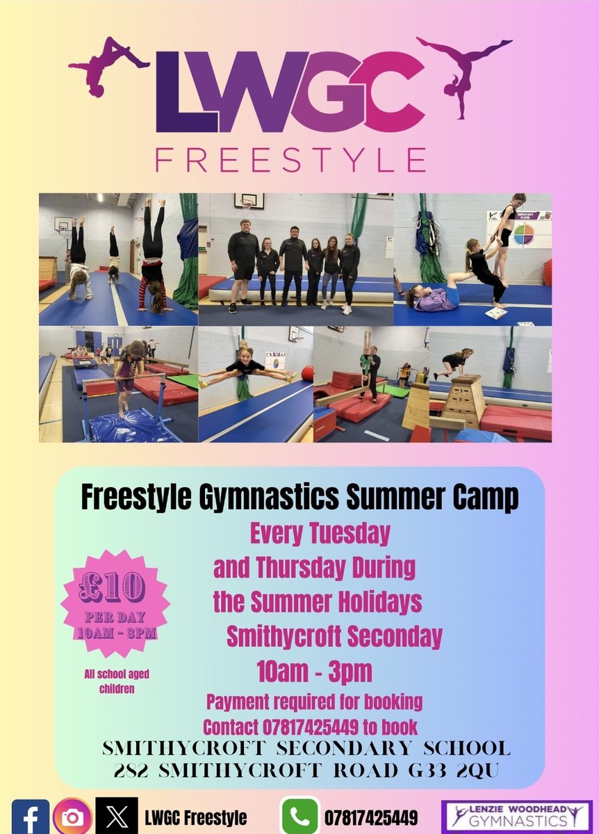 LWGC_Freestyle's tweet image. Our summer camp. Open to members and non members. 
Please share with your school @ASGBannerman @ASGLochendCHS @ASGEastbank @ASGSmithycroft @ASGWhitehill @Garrowhillps