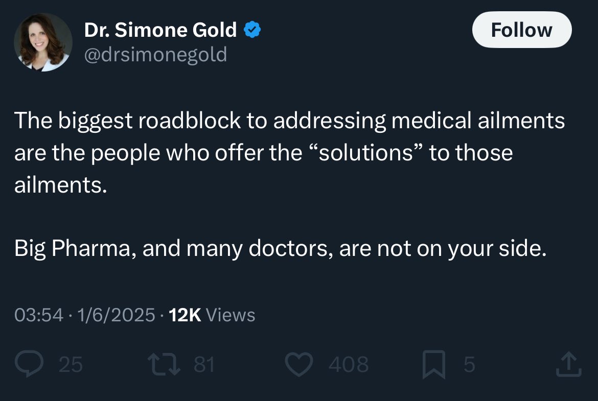 QuackDetector's tweet photo. “Many doctors are not on your side”

#QuackGold https://t.co/OkrctHsC2l