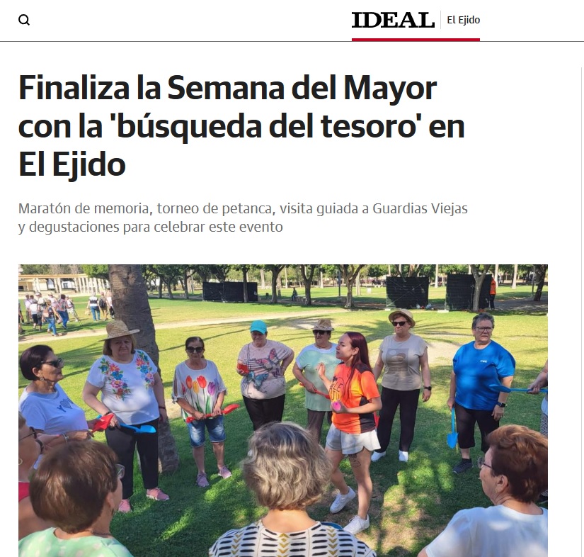 🧑‍🦳👨‍🦳Gran éxito de la Semana del Mayor de #ElEjido, donde las personas usuarias que atendemos en el #SAD han participado en la amplia programación de actividades organizadas por el <a href="/AytoElEjido/">Ayto de El Ejido</a> y #Atende.

Noticia completa aquí👉 bit.ly/4mNCCEK