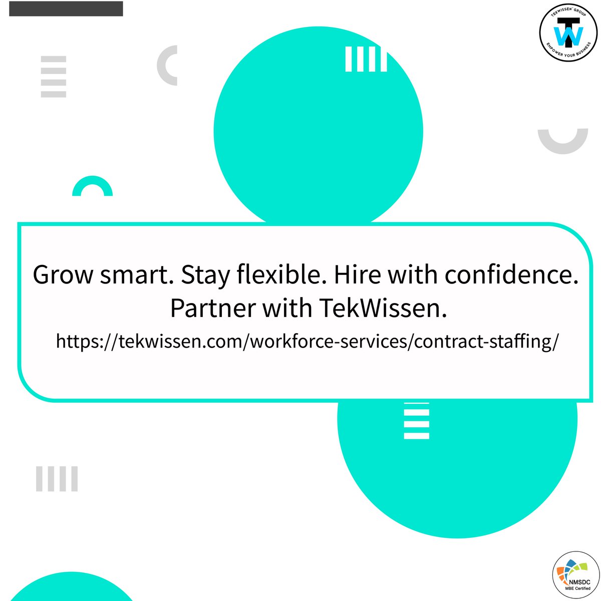 TekWissen's tweet photo. Contract Staffing That Moves with Your Business
👉 Thinking about growing your team without the extra weight?
Let’s make it work—together.
#ContractStaffing #WorkforceSolutions #TekWissen #AgileHiring #FlexibleWorkforce #FutureOfWork #teamTekWissen #peoplefirst https://t.co/yzbEigesWa