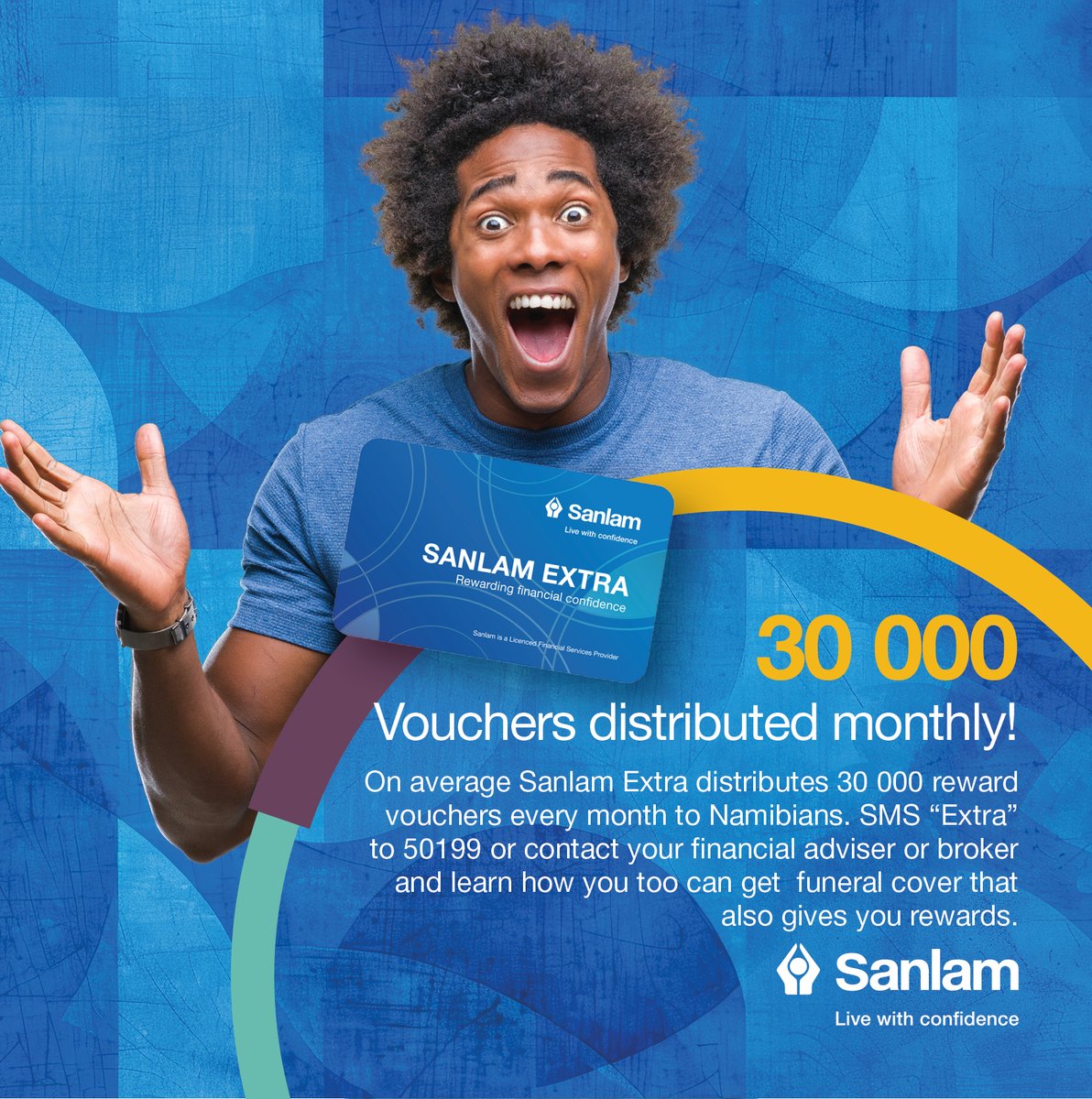 SanlamAllianzN's tweet image. It’s more than funeral cover. It’s everyday support. With Sanlam EXTRA,your financial confidence is rewarded from groceries to school supplies. Choose Sanlam.
#SanlamExtraRewards #17MillionInRewards #LoyaltyProgramme #SanlamCares