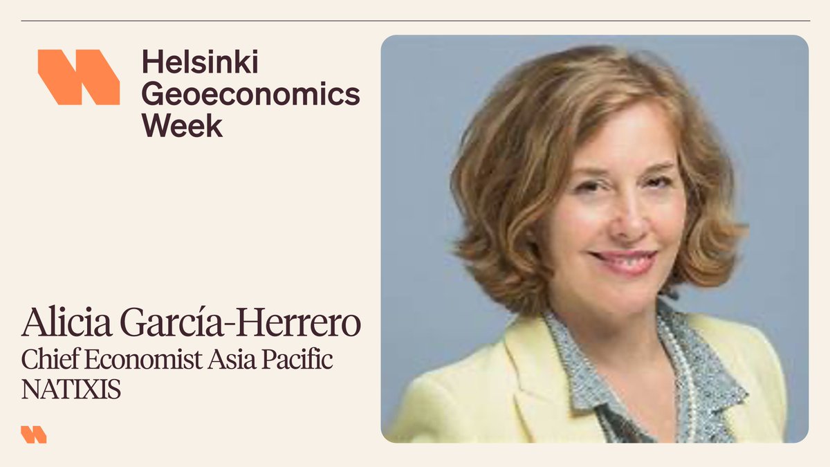 Alicia GarciaHerrero ่พ่ฅฟไบ (@aligarciaherrer) on Twitter photo Thrilled to be joining the faculty of Helsinki Geoeconomics Week 2025 <a href="/geoec_society/">Helsinki Geoeconomics</a>, where Iโll deliver the opening keynote on โHow to Survive and Thrive in Times of Geoeconomic Disruption.โ
Weโll be exploring how access to markets, capital, and liquidity is increasingly Thrilled to be joining the faculty of Helsinki Geoeconomics Week 2025 <a href="/geoec_society/">Helsinki Geoeconomics</a>, where Iโll deliver the opening keynote on โHow to Survive and Thrive in Times of Geoeconomic Disruption.โ
Weโll be exploring how access to markets, capital, and liquidity is increasingly