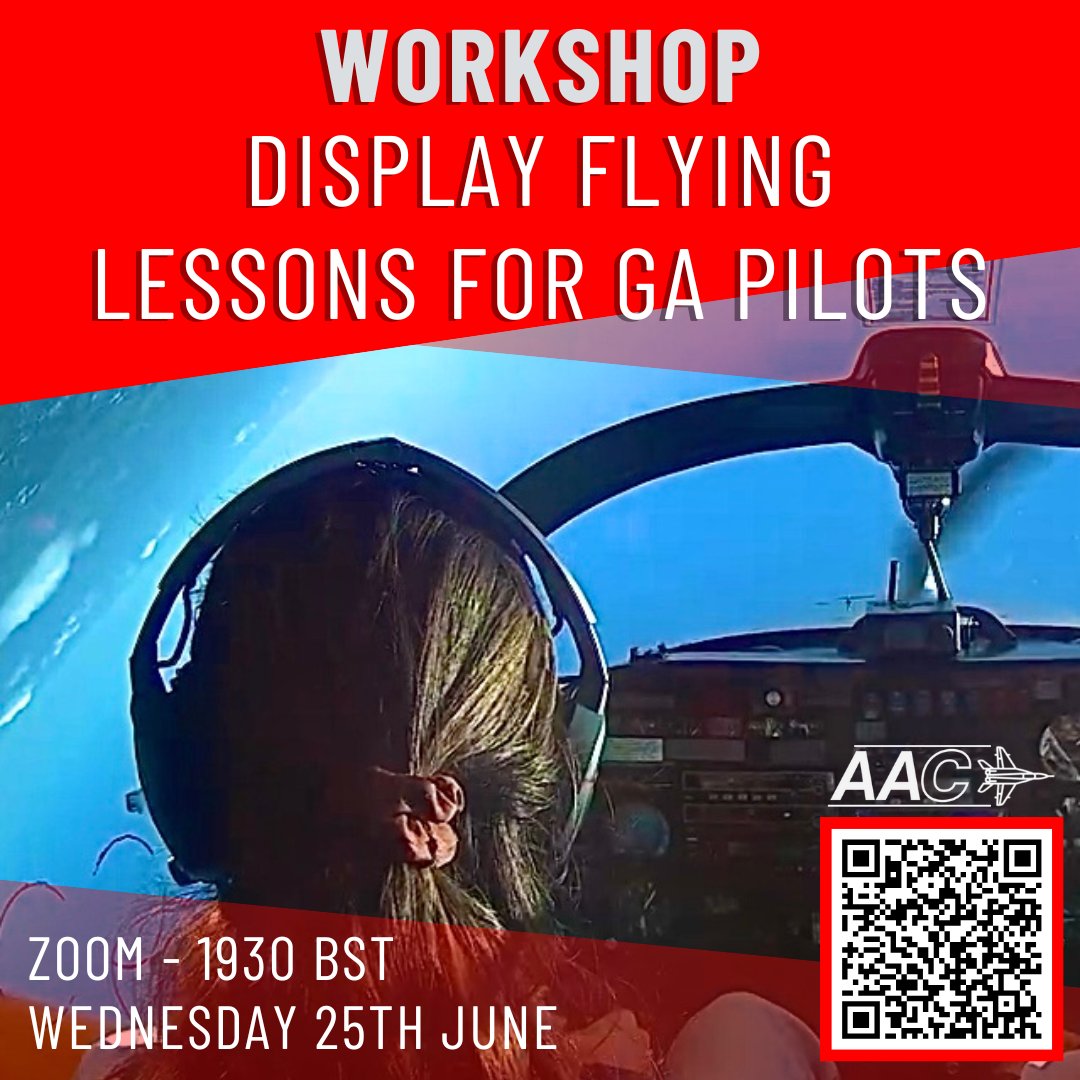 ❓What lessons can we learn from Display Flying and Competition Aerobatics? 

Matt and Nigel will be talking with Tom Cassels (former British Aerobatic Champion🏆), sharing their experiences and how lessons can be related to GA flying.

Sign up now 🔗
 us02web.zoom.us/webinar/regist…