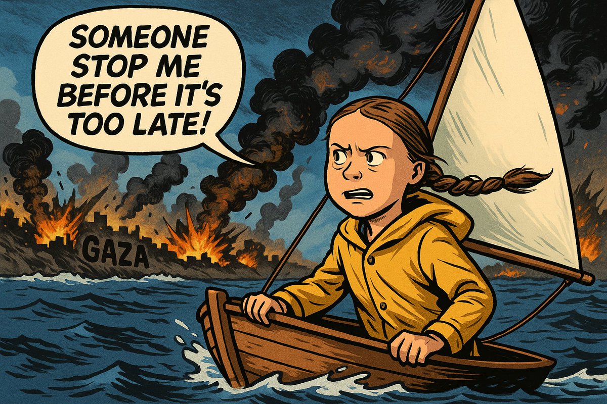 daniel hanukayeb (@lionsofzion_org) on Twitter photo BRAKING:
The IDF has decided — Greta is officially allowed into Gaza.
😜 BRAKING:
The IDF has decided — Greta is officially allowed into Gaza.
😜