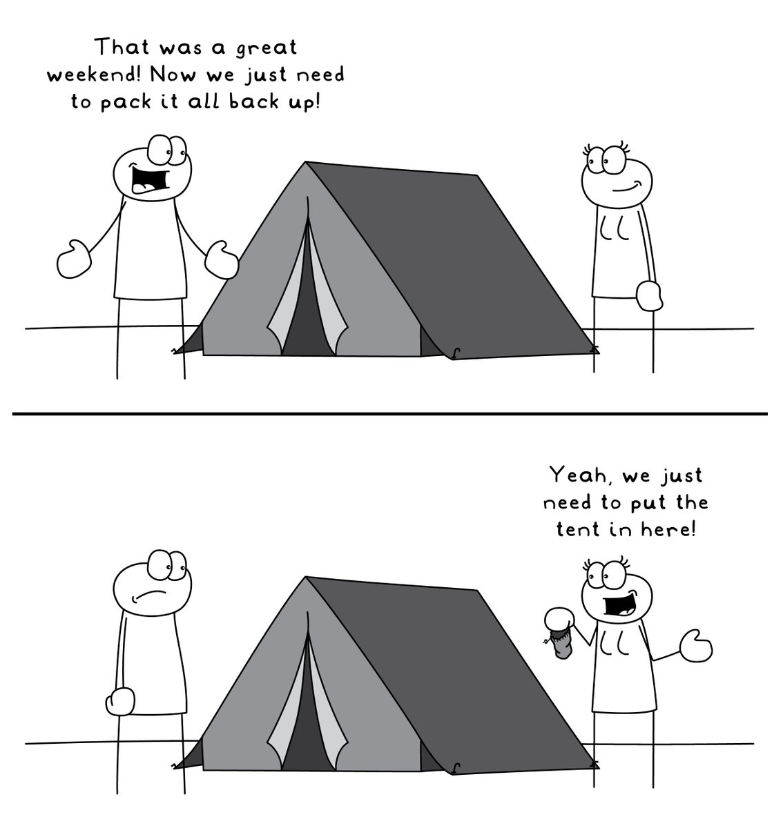 Packing a tent