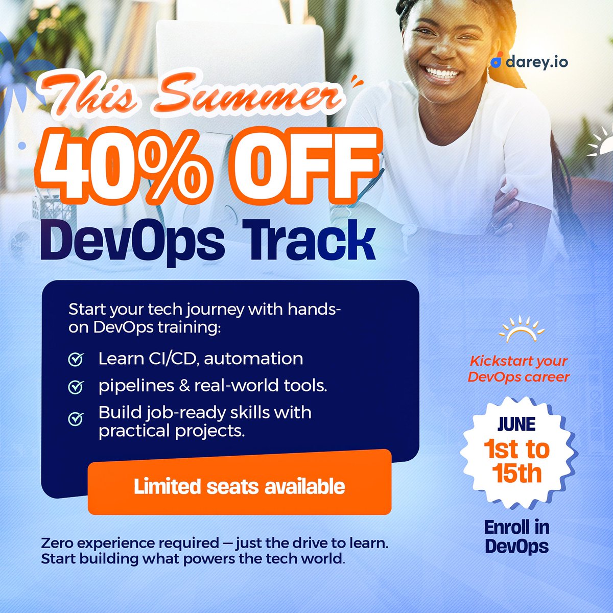 What if one decision this summer could unlock the career you’ve been dreaming about?

You’ve seen the buzz: tech is the future.
Cloud. DevOps. Data.

Everyone’s talking about it but only a few are actually doing something about it.

Here’s the truth: most people hesitate.