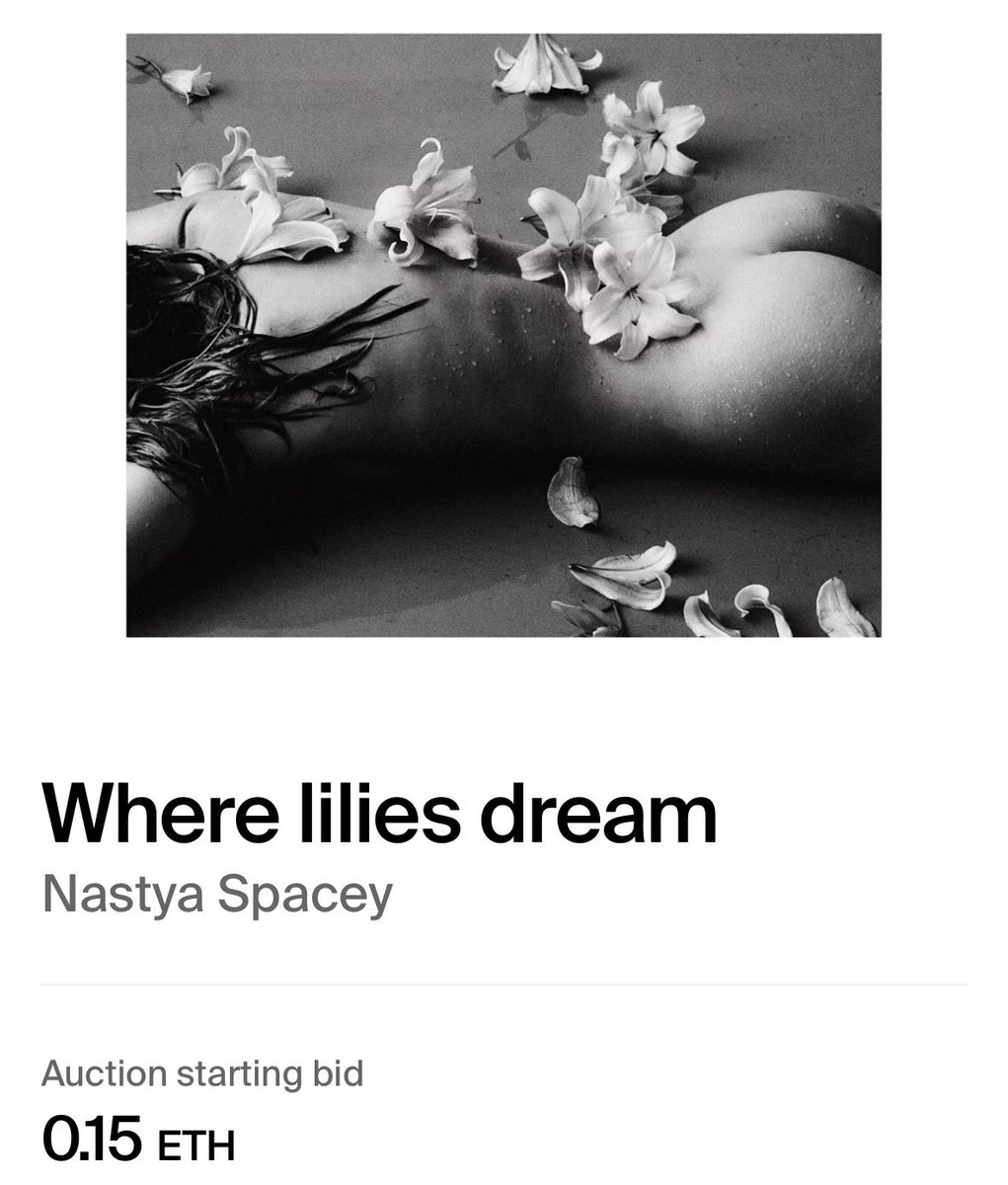 Gm art lovers 🤍

Where lilies dream 
Minted on <a href="/TransientLabs/">Transient Labs</a>