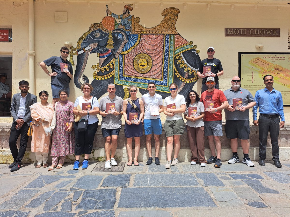 A 14-member American Congress representative team visited the City Palace Museum, Udaipur. They were impressed by the Mewar architecture and the collection inside. They appreciated the maintenance of the heritage displayed in the museum. The CPM, Udaipur was happy to host them!
