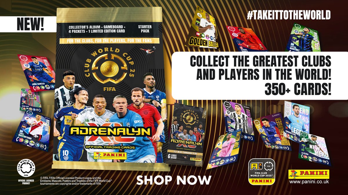 The FIFA Club World Cup 2025™ Adrenalyn XL™ Official Trading Card Collection combines the Adrenalyn XL™ trading card game with the glory of this prestigious club competition – celebrate the best of the best!
Find out more here 👉 bit.ly/4jf1FgC