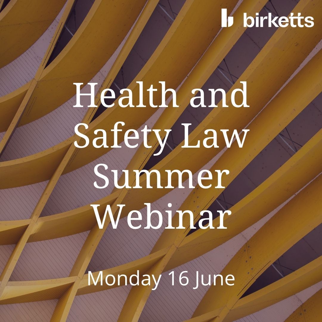 Join our health and safety law experts on 16 June for their summer update webinar. 

Register for your free place here: events.teams.microsoft.com/event/b57884d6…

#HealthAndSafety #LegalInsight #Webinar