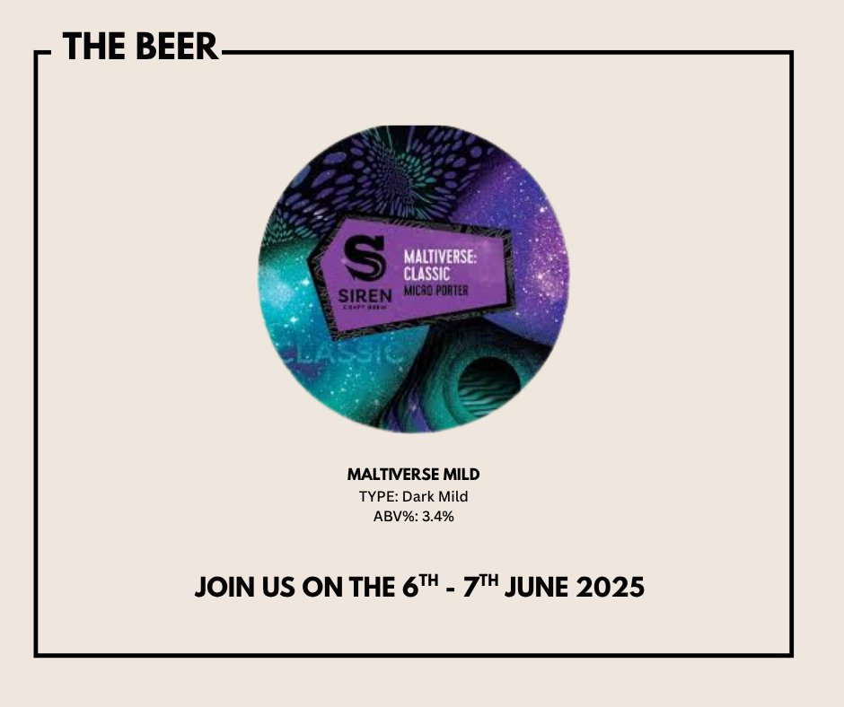 HamptonBeerFestival (@hamptonbeerfest) on Twitter photo The next beer to be announced is Maltiverse Classic from <a href="/SirenCraftBrew/">Siren Craft Brew</a> which has been kindly donated by <a href="/BestCaskBeer/">Best Cask Ltd</a> !
Tickets and special offers available at buytickets.at/hamptonbeerfes… The next beer to be announced is Maltiverse Classic from <a href="/SirenCraftBrew/">Siren Craft Brew</a> which has been kindly donated by <a href="/BestCaskBeer/">Best Cask Ltd</a> !
Tickets and special offers available at buytickets.at/hamptonbeerfes…