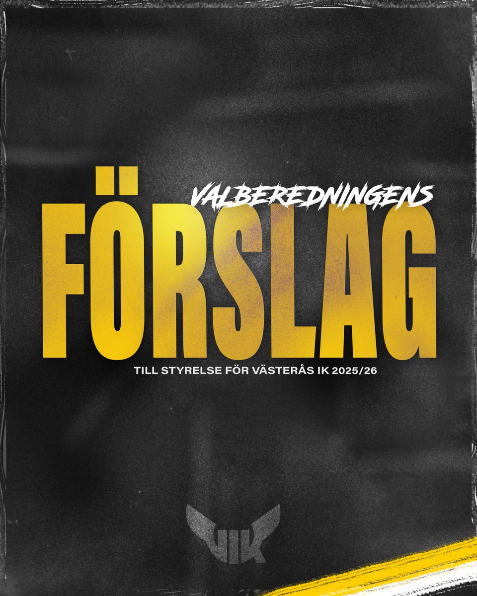 Valberedningen presenterar sitt förslag till styrelse för Västerås IK.
- Vi har jobbat för att hitta en stabil styrelse av samarbetsvilliga personer med ett stort engagemang samt en bredd i sina kompetenser och erfarenheter.

Läs mer på VIK.se