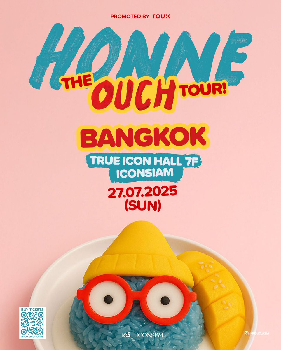 BreezenewsTH's tweet photo. HONNE ประกาศจัดคอนเสิร์ต ‘The OUCH BANGKOK Tour’ พร้อมแขกรับเชิญสุดพิเศษ ‘BOWKYLION’ 

บัตรเข้าชมจะเปิดจำหน่ายวันที่ 6 มิถุนายน 2568 ทาง https://t.co/pRZSXjURiH

อ่านต่อได้ที่.. https://t.co/9uc6X845I8

#HONNEinBKK #TheOUCHBangkokTour #ROUXlive #HONNE #Bowkylion #ICONSIAM https://t.co/apCZb9RTGz