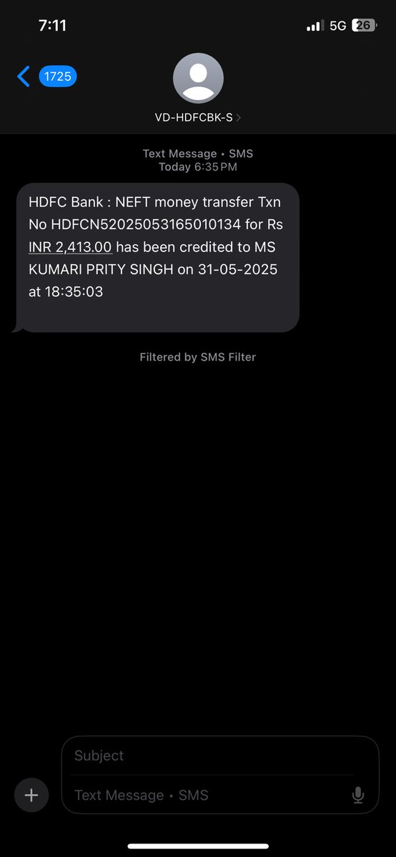 Mahima01088788's tweet photo. @HDFCBank_Cares its very Bat service My account block almost 2.5 years bank yesterday’s cut cyber fraud amount 2813Rs without my permission..and after its not unfreeze account…. I request take stick action @RBI  and vry rude behave HDFC employers
 @Neeraj_chopra1   Unfre acc … https://t.co/r59H9ndtJC