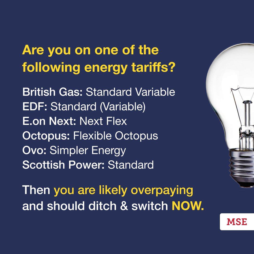 These tariffs are all on the Price Cap and even though the Cap is set to fall 7% from 1 July, it's still a Pants Cap!

Fix NOW and you can save up to 18% even before the price falls, and enjoy peace of mind your rate won't rise.

See our top-pick fixes: moneysavingexpert.com/utilities/are-…
