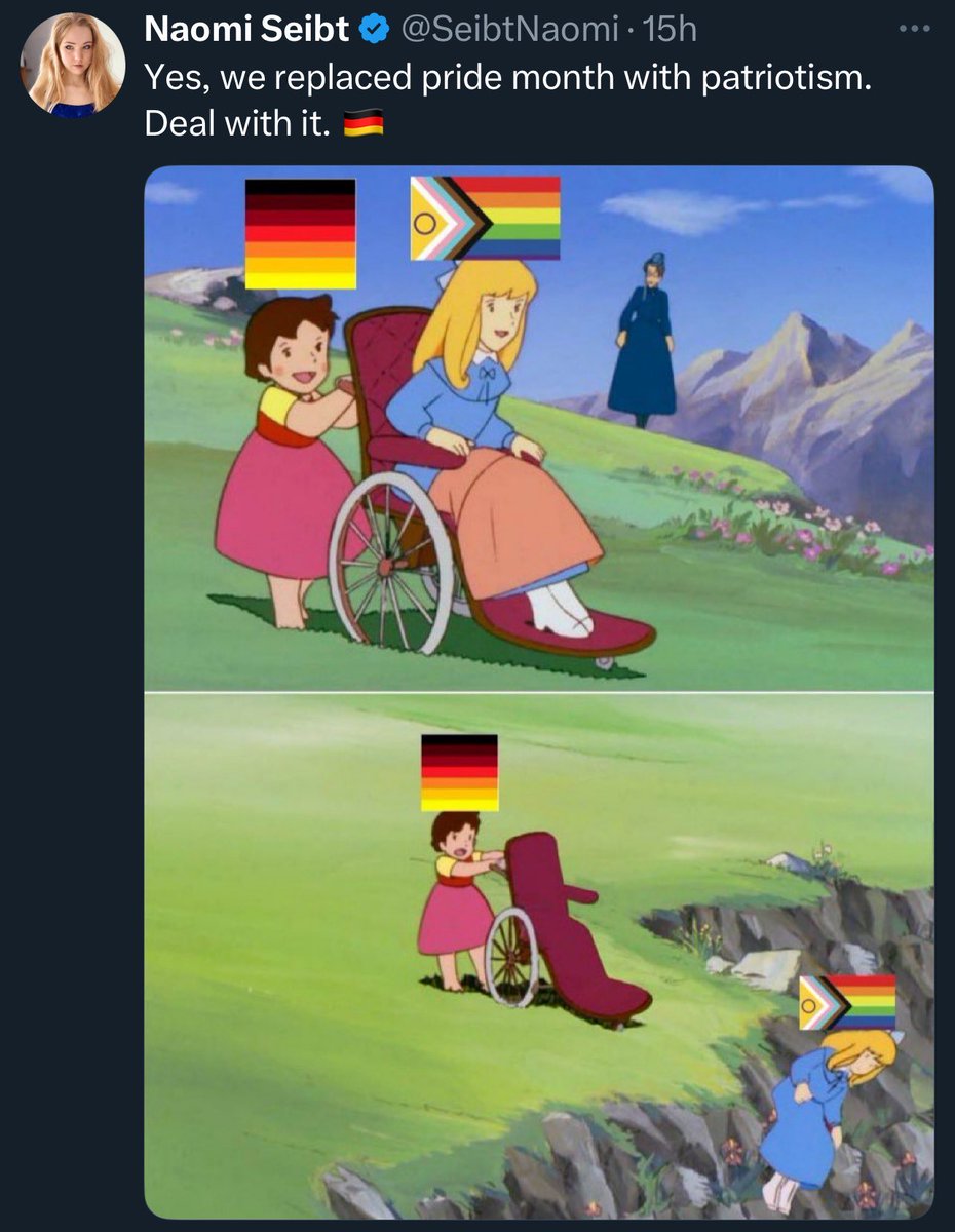 Queerfeindlichkeit und Euthanasie in einem Post, das ist wirklich top notch Nazi.
<a href="/SeibtNaomi/">Naomi Seibt</a>