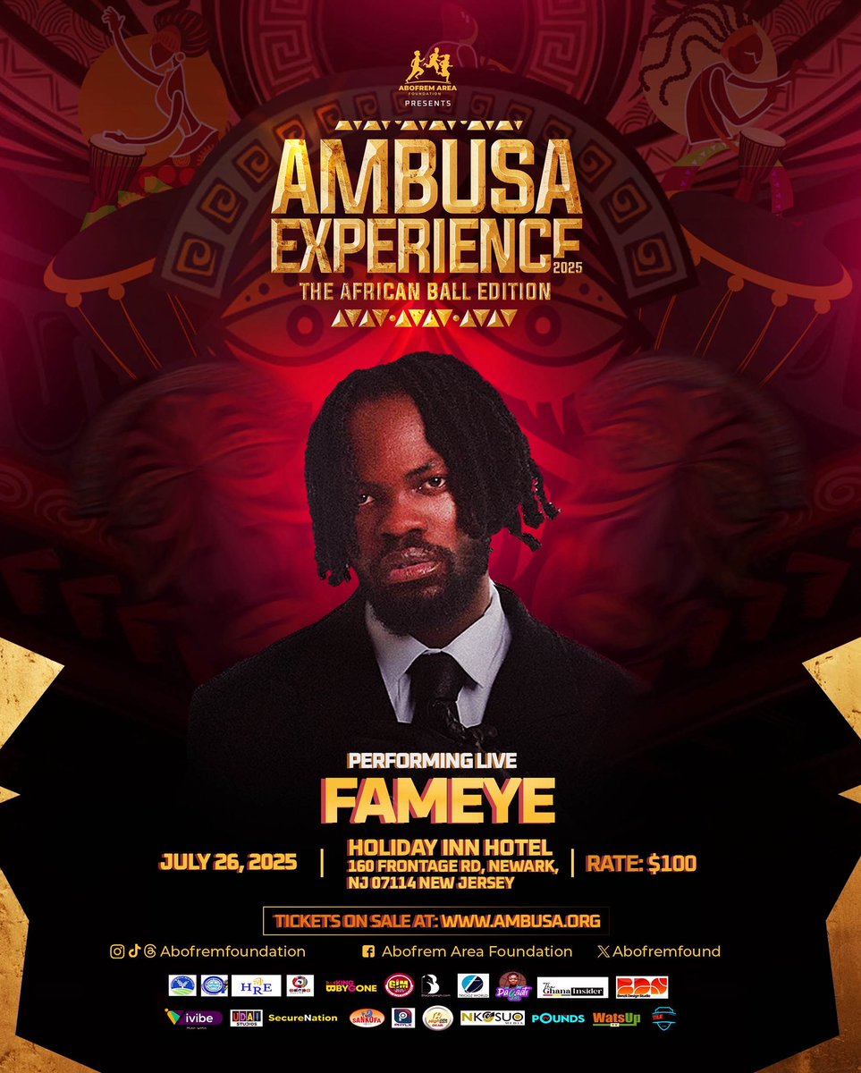 The Abofrem Area Foundation (@abofremfound) on Twitter photo .<a href="/Fameye/">ANTONIO</a> | โAMBUSA EXPERIENCE 2025 - The African Ball Editionโ. ๐ค๐๏ธ๐ ๐๐๐บ๐พ๐ฅ
๐๏ธ: Saturday, July 26 2025
๐: Holiday Inn Hotel,
160 Frontage Rd, Newark NJ 07114
๐๐: Red Carpet ( 6pm - 7pm)
๐ฐ๏ธ: 7pm (Main Show)
๐ต: $100
๐ซ : ambusa.org
#AMBUSA25 .<a href="/Fameye/">ANTONIO</a> | โAMBUSA EXPERIENCE 2025 - The African Ball Editionโ. ๐ค๐๏ธ๐ ๐๐๐บ๐พ๐ฅ
๐๏ธ: Saturday, July 26 2025
๐: Holiday Inn Hotel,
160 Frontage Rd, Newark NJ 07114
๐๐: Red Carpet ( 6pm - 7pm)
๐ฐ๏ธ: 7pm (Main Show)
๐ต: $100
๐ซ : ambusa.org
#AMBUSA25