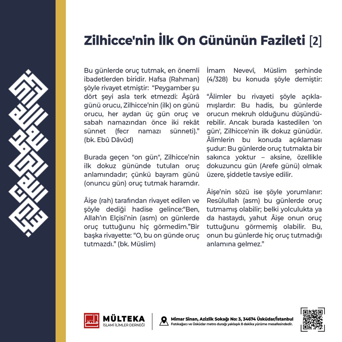 Mülteka İslami İlimler (@multeka_) on Twitter photo 