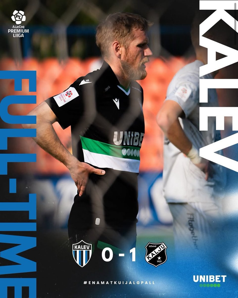 Yesterday we fell 0-1 to a strong Kalju side

We thought hard but unfortunately couldn’t get any points!

We’ll now recharge over the international break and see you on the 14th June, when we face <a href="/parnuvaprus_eng/">Pärnu JK Vaprus English</a> 

FORZA KALEV 🫡🇪🇪