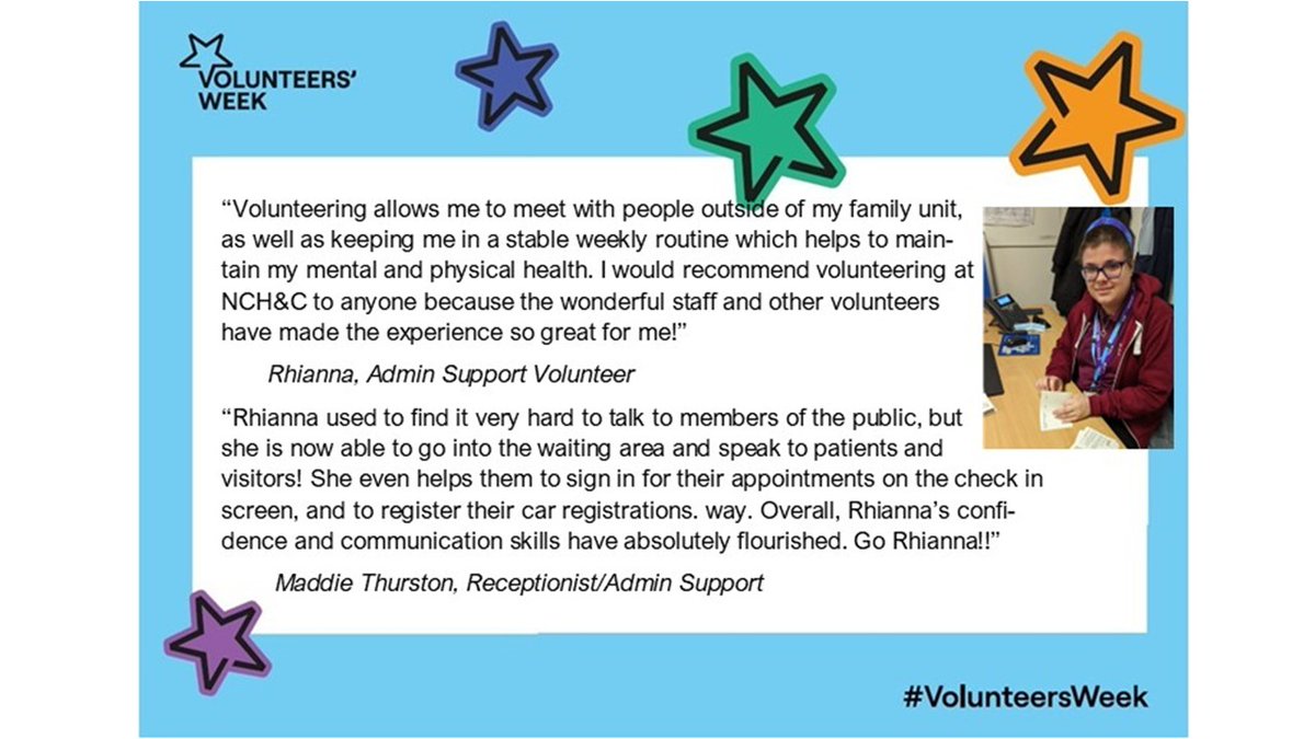 At <a href="/NCHC_NHS/">NCH&C</a> we like our #volunteers to gain skills &amp; experience where they can, as you can see here it can be very rewarding to volunteer for everyone involved #volunteersweek2025 #VolunteersWeek