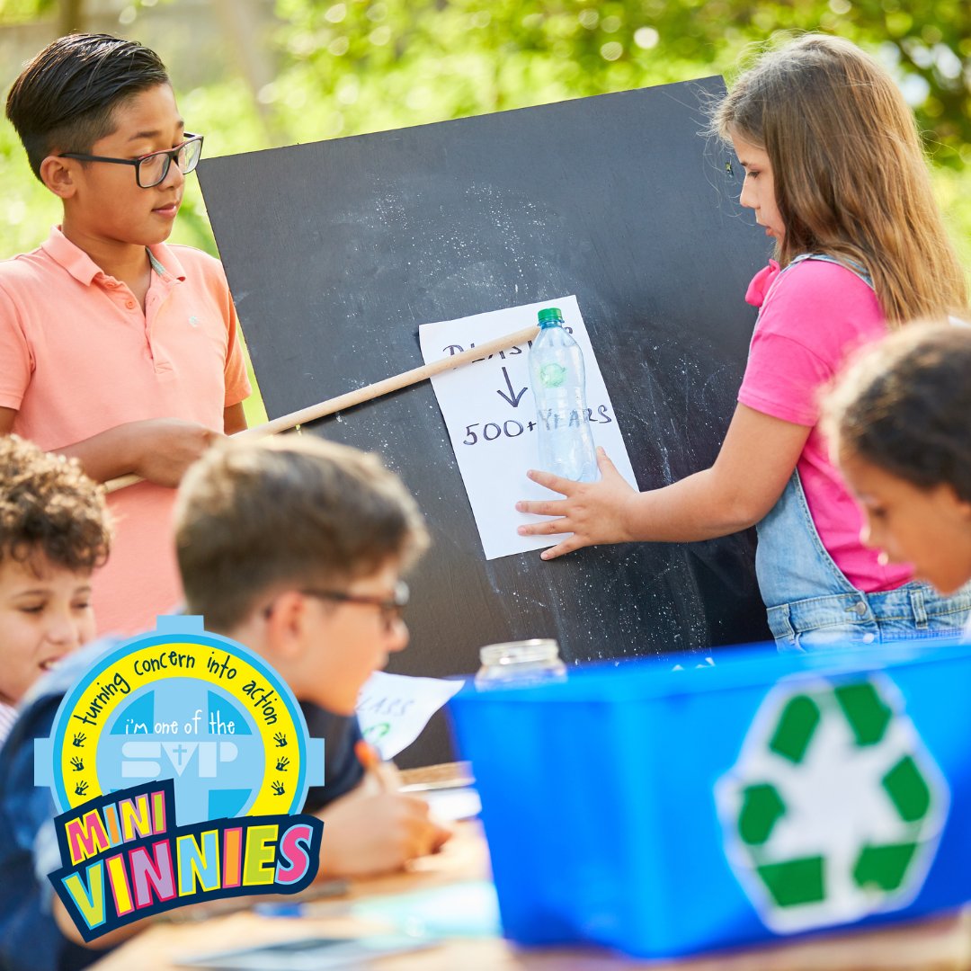 Thursday 5th June is World Environment Day!
What ideas could your Mini Vinnies come up with to live our their promise of caring for God’s creation? 
They could give an awareness raising assembly - find our "plan a talk" resource here:  …57fe25ebf5c8897ee.ssl.cf5.rackcdn.com/2301/How+to+gi…