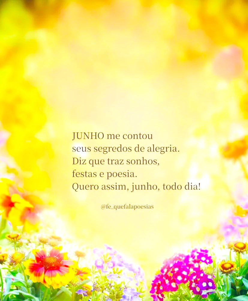 Feliz dia
                  Feliz semana
                  Feliz junho
                  ❤️❤️❤️