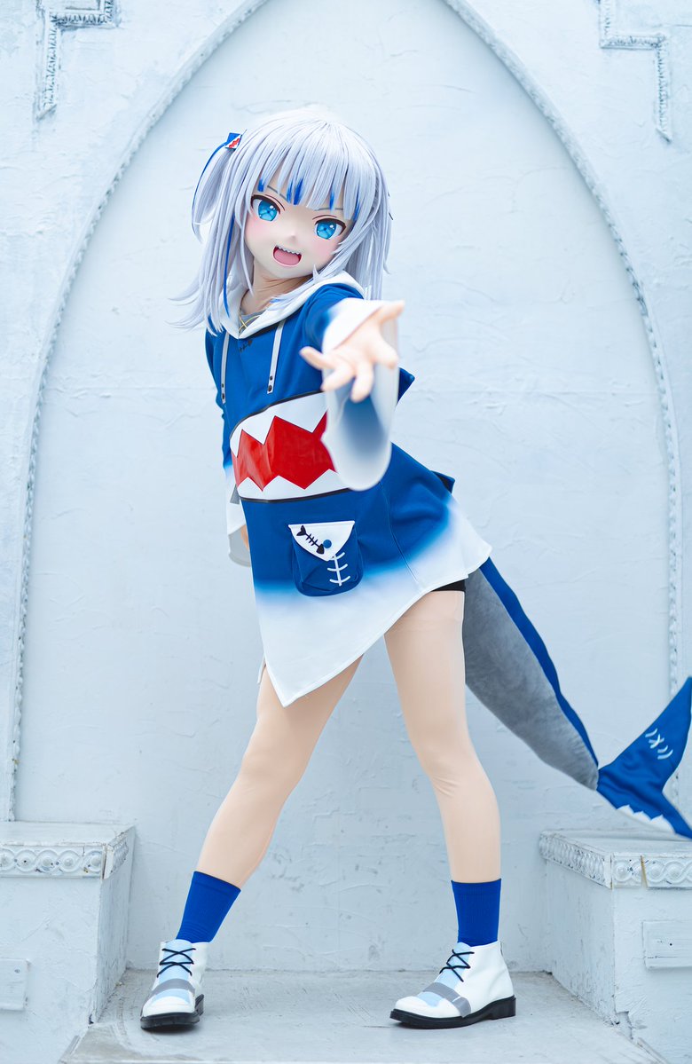 🦈#cosplay 🦈

   『hololiveEN -Myth-/Gawr Gura』

#kigurumi
#gawrgura 
#gawrt