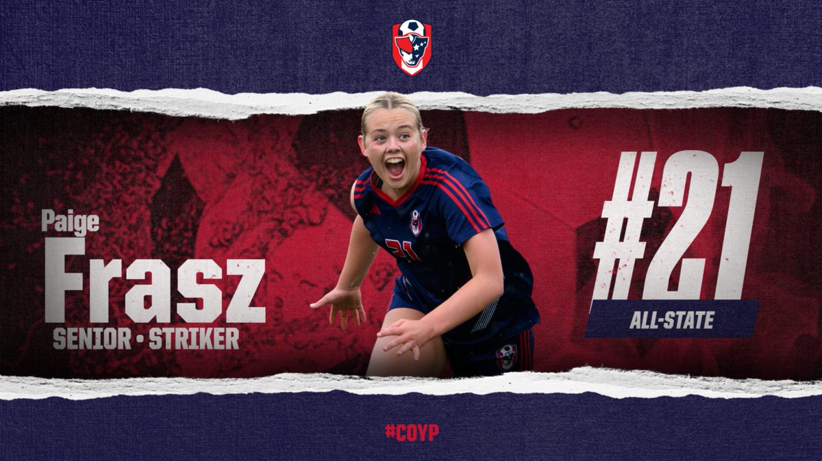 All State for The Star!

Paige Frasz joins elite company, being selected as a member of the 2025 All State team! Paige's record breaking year, along with her undeniable skill, teamwork, and drive led to her award selection! Well earned, #21! #COYP #PATFAM #3GOALS #ALLSTATE