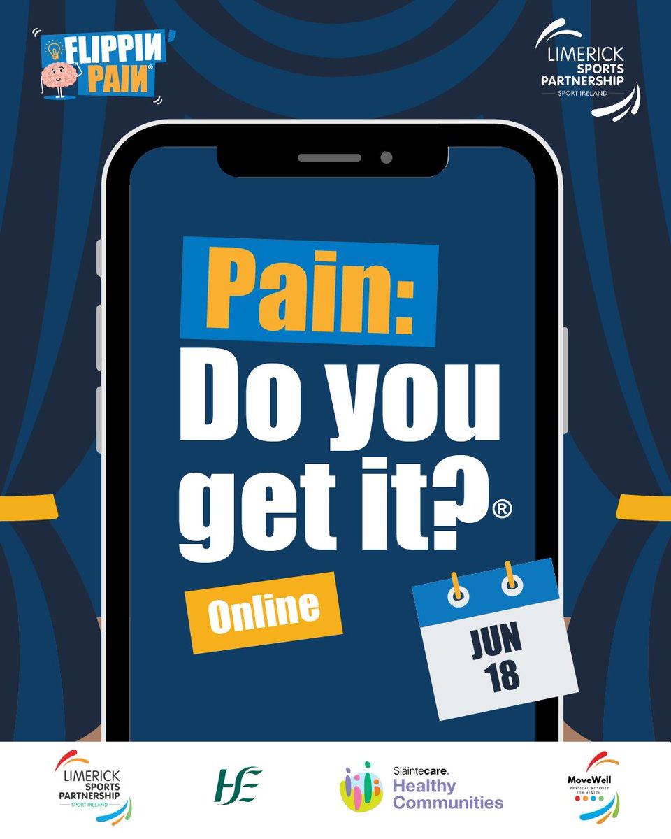 Flippin’ your understanding of persistent pain could be your first step on the road to recovery. 💡

If you live in Limerick, join Flippin’ Pain and Limerick Sports Partnership on 18 June: flippinpain.co.uk/event/pain-do-…