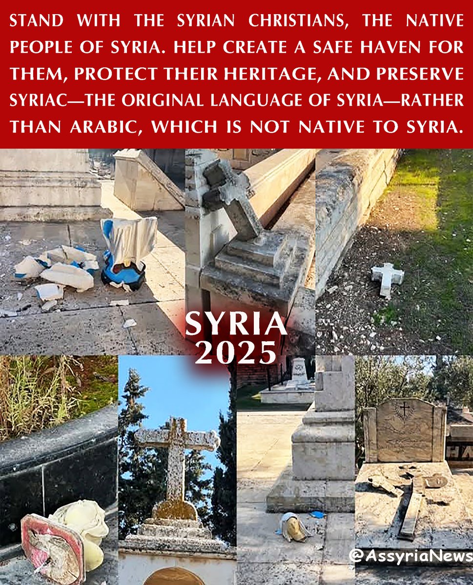 Stand with the #SyrianChristians, the native
people of Syria. Help create a safe haven for
them, protect their heritage, and preserve
#Syriac—the original language of Syria—rather
than #Arabic, which is not native to #Syria.

#Assyrian #Aramaic #Syrian