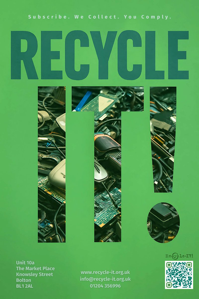Recycle-IT! (@cicrecycle) on Twitter photo New WEEE regs hit in 2026. More paperwork. Bigger fines. Bolton businesses, we’ve got you covered.
Subscribe. We Collect. You Comply.
No faff. Just secure, ethical tech recycling — done right. Ask us about early sign-up.
#WEEEcompliance #TechRecycling #BoltonBusiness #RecycleIT New WEEE regs hit in 2026. More paperwork. Bigger fines. Bolton businesses, we’ve got you covered.
Subscribe. We Collect. You Comply.
No faff. Just secure, ethical tech recycling — done right. Ask us about early sign-up.
#WEEEcompliance #TechRecycling #BoltonBusiness #RecycleIT